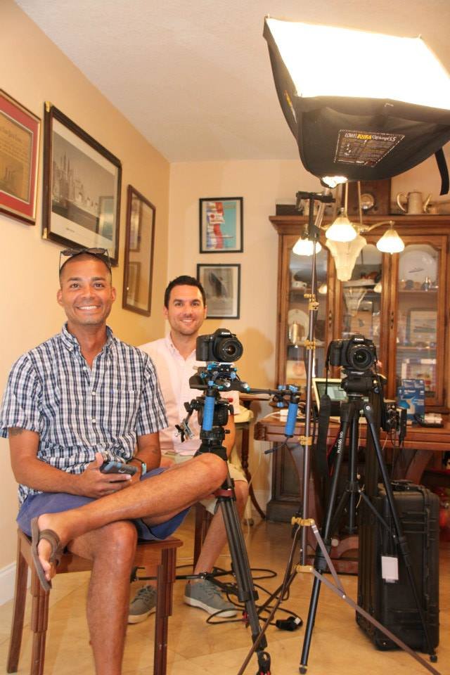 Matt Bernstein filming – a powerful moment with a passionate DP.
